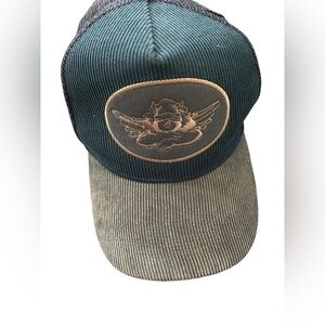 Boys Lie Corduroy Mesh Trucker Hat Green Blue Gray